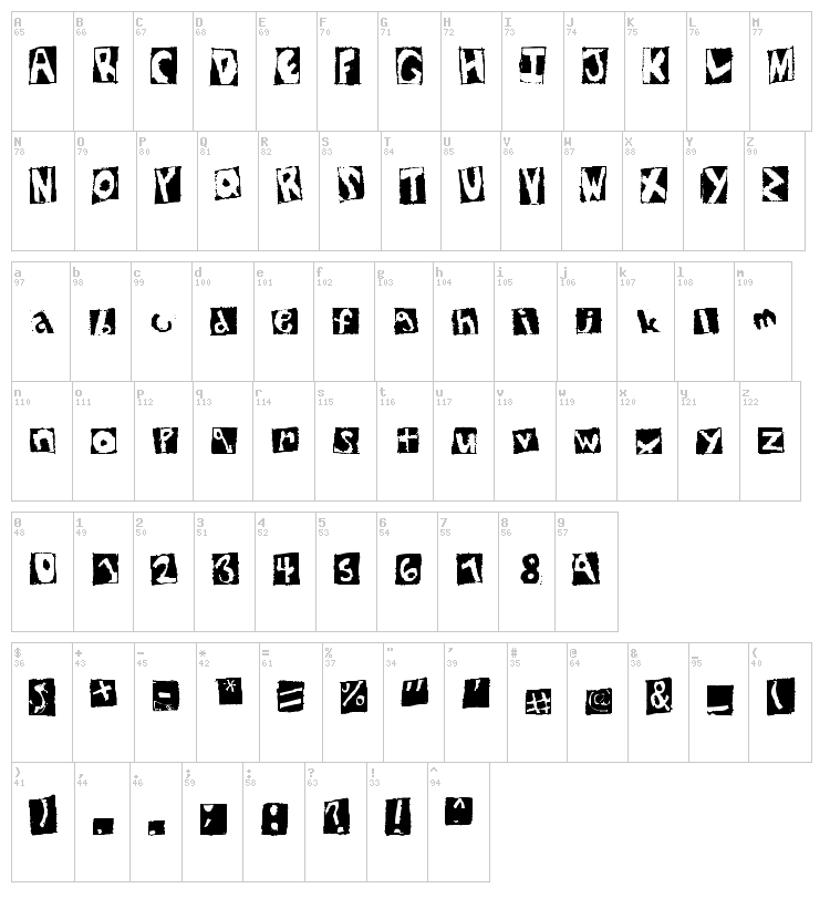 New York Statement font map